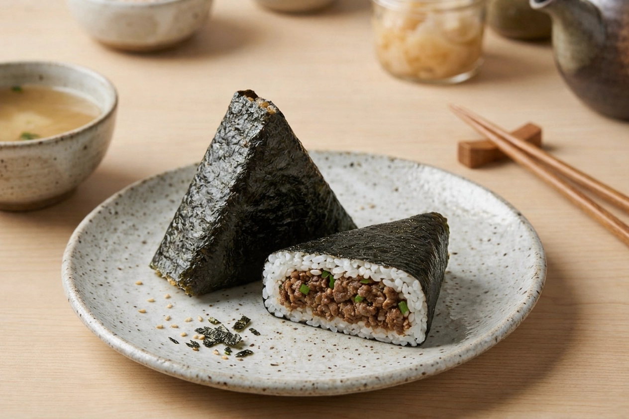 Beef Triangle Kimbap Plate