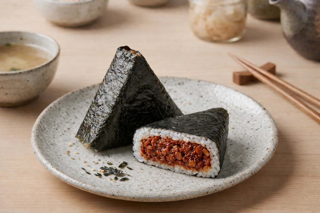 Buldak Beef Triangle Kimbap Plate Buldak Beef Triangle Kimbap Plate