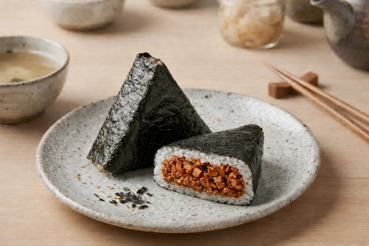 Buldak Chicken Triangle Kimbap Plate Buldak Chicken Triangle Kimbap Plate