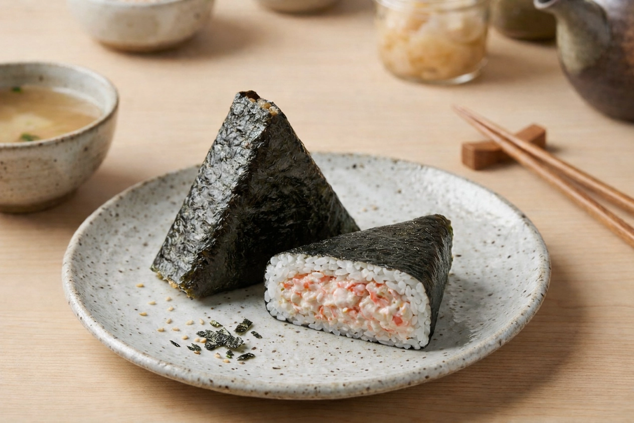 Crab Mayo Triangle Kimbap Plate