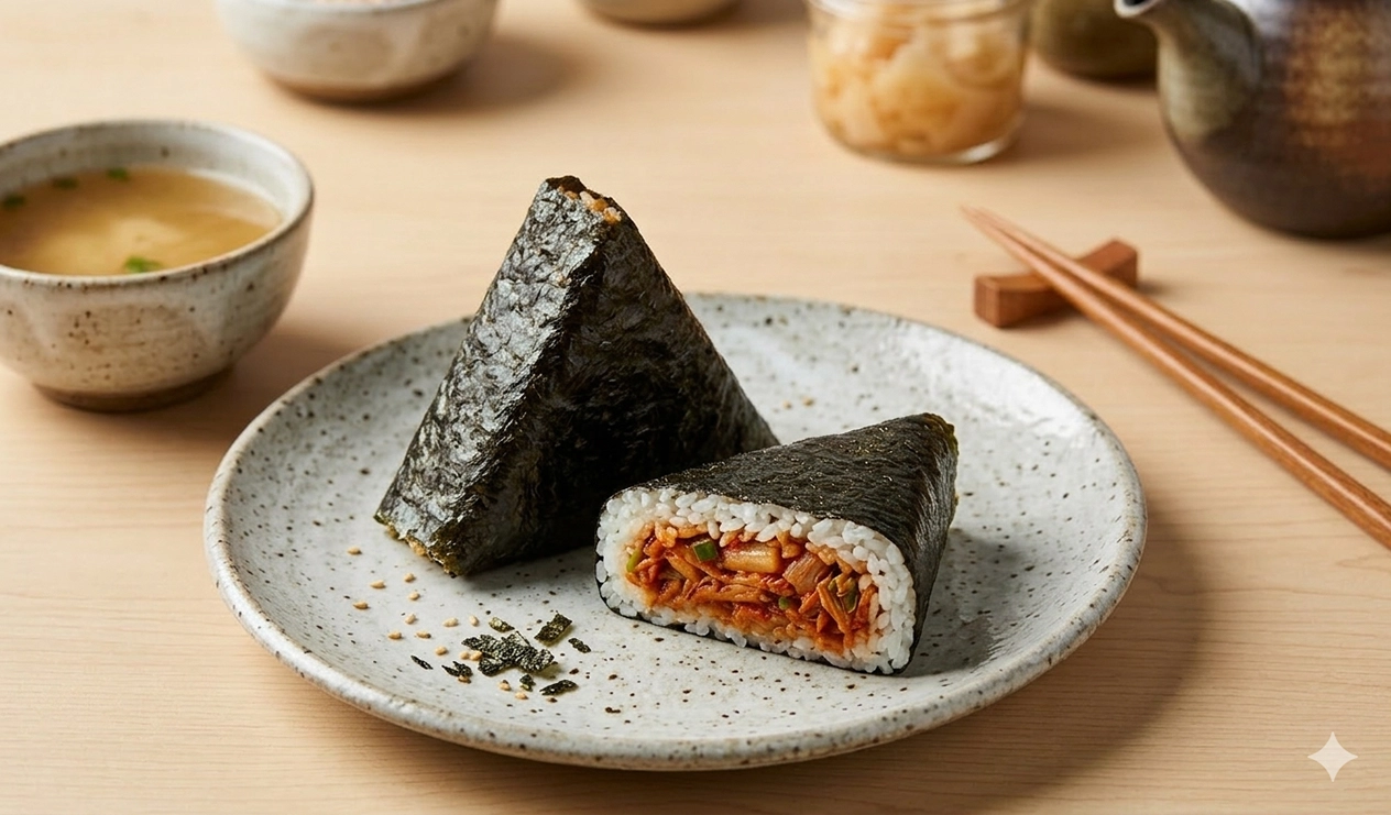 Kimchi Triangle Kimbap Plate Teriyaki Chicken Triangle Kimbap Plate