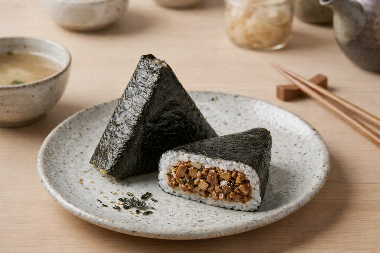 Teriyaki Chicken Triangle Kimbap Plate Teriyaki Chicken Triangle Kimbap Plate